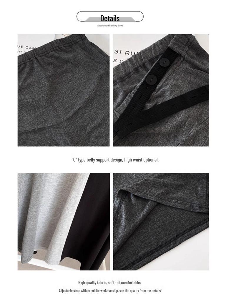 Summer Modal Wide-Leg Maternity Pants: Thin, Loose, Belly Support, Fashionable Casual Style