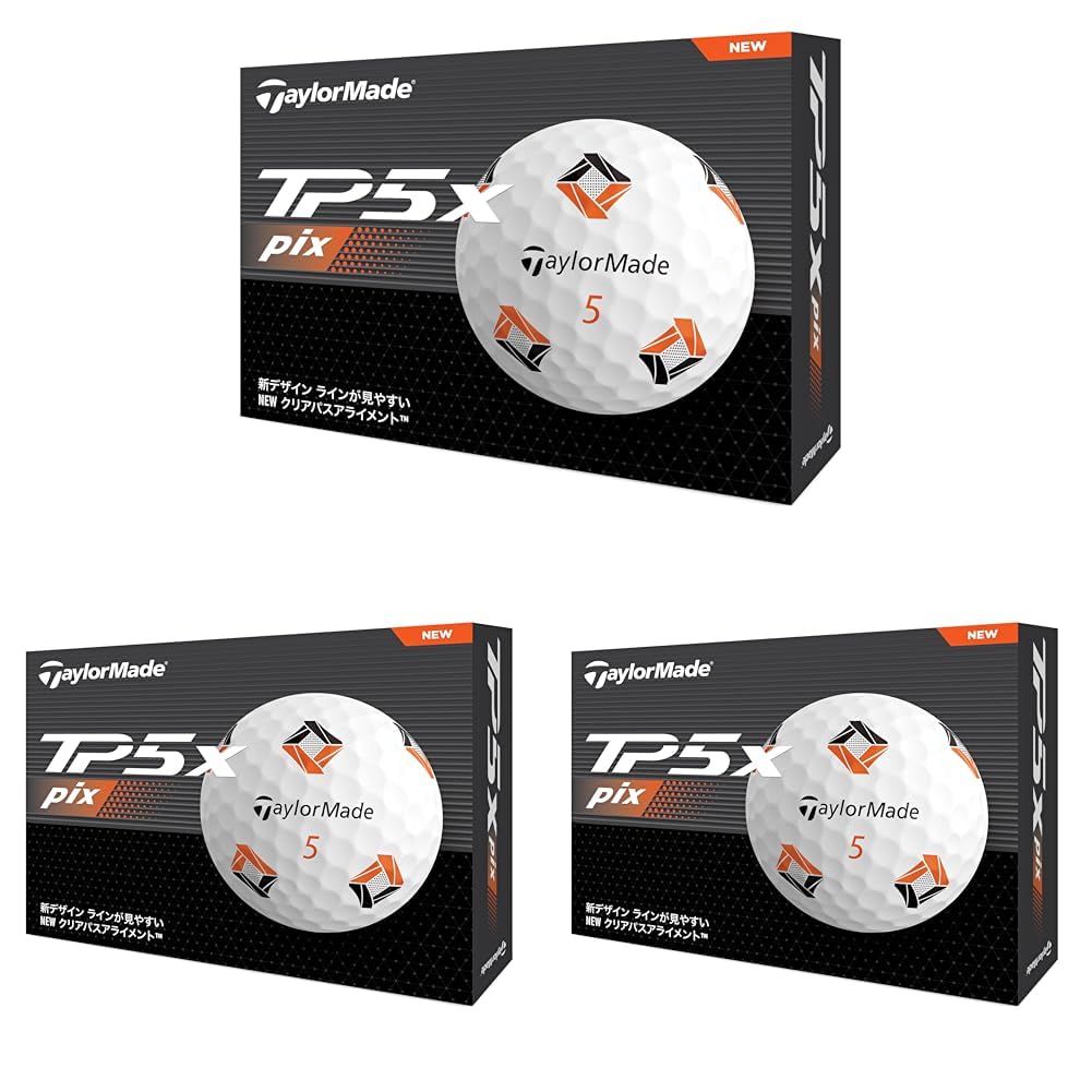 

TaylorMade TaylorMade Япония Официальный продукт TP5x Pix Серия 2024 Гольф-мячи 1 Дюжина (12 Шариков) (x 3)