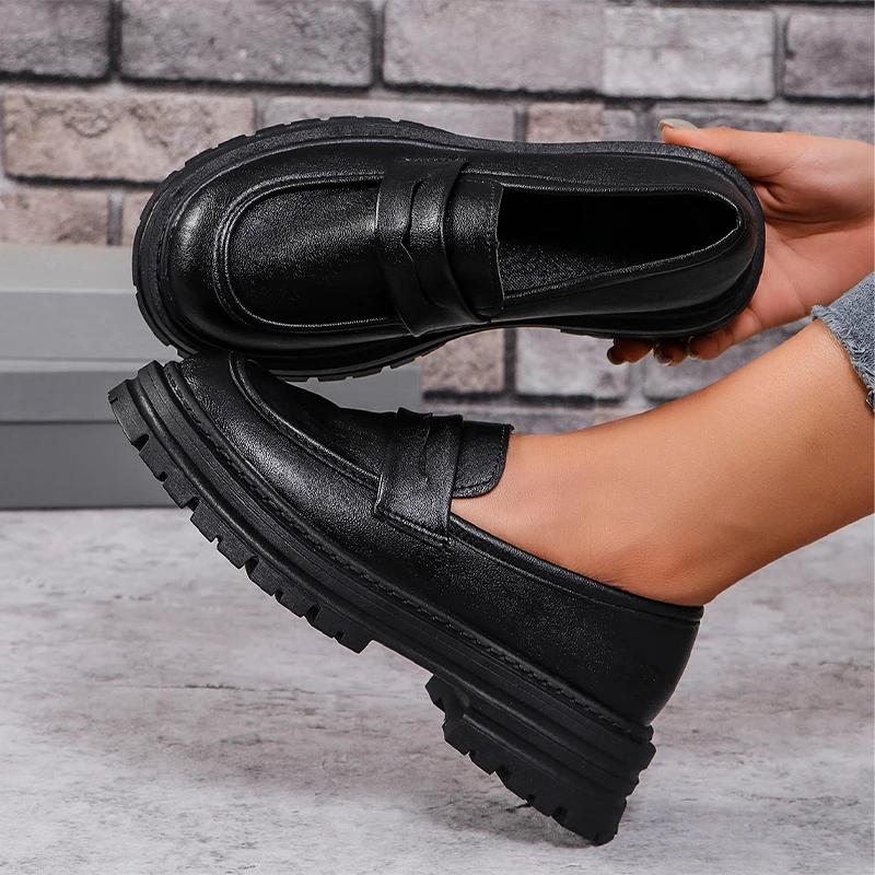 fashion Women Flats Loafers Shoes Autumn Fashion Platform Shoes 2024 New Designer Walking Casual Shoes Cozy Dress Trend Chaussures Femme
