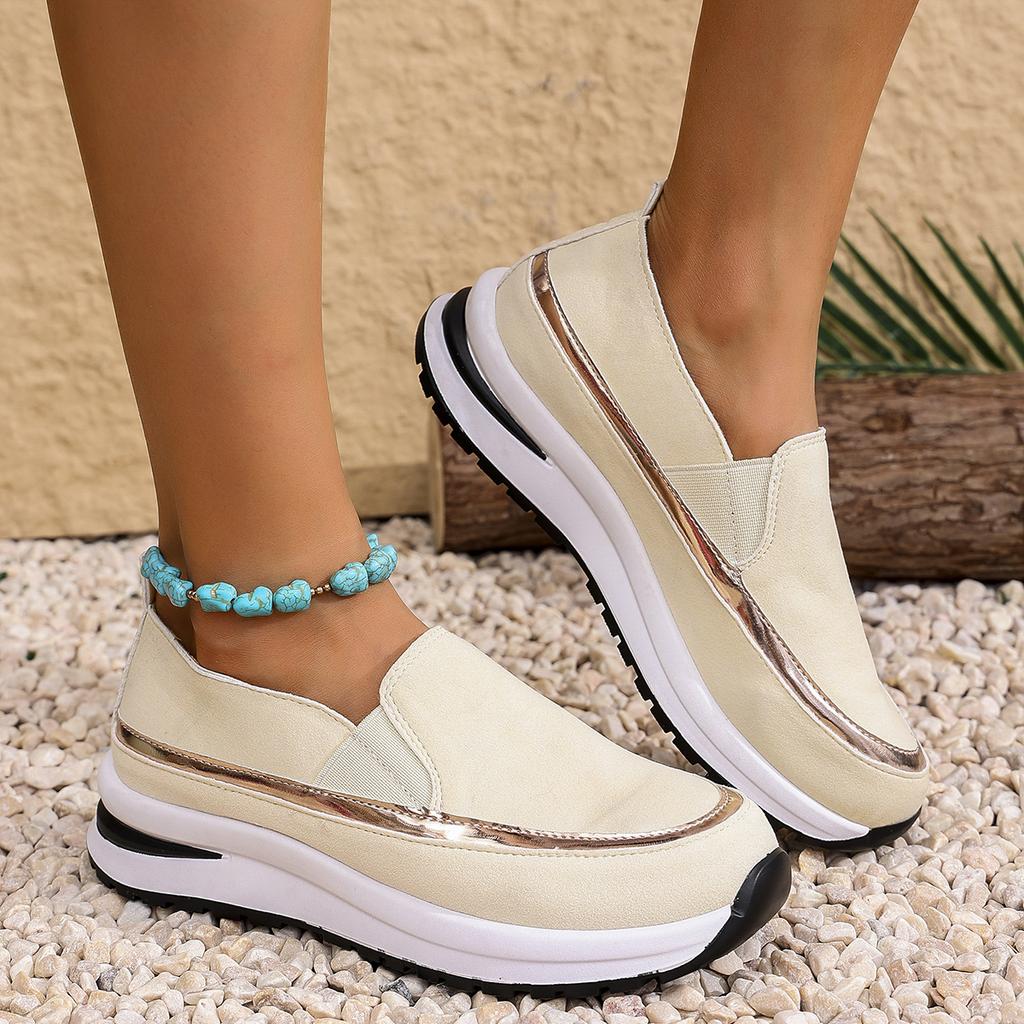 Fashion Women Sneakers Spring Autumn Fashion Platform Shoes Women Slip on Elegant Loafers Shoes Comfortable Large Size Sneakers Women