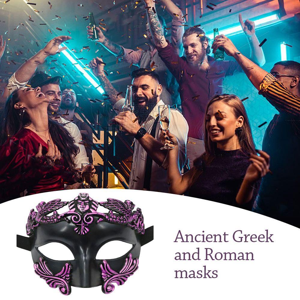 Fashion Cosplay Halloween Mask Venetian Roman Half Face Mask Ancient Greek Festival Costume Party Supplies Halloween Party