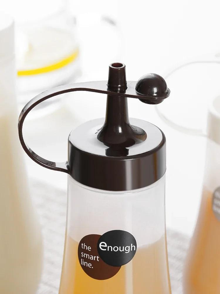 360ml japonská plastová přenosná pohodlná dávkovací láhev na med s nalévacím uzávěrem, stlačovací láhev, domácí sklenice, stlačovací med, kuchyňské náčiní