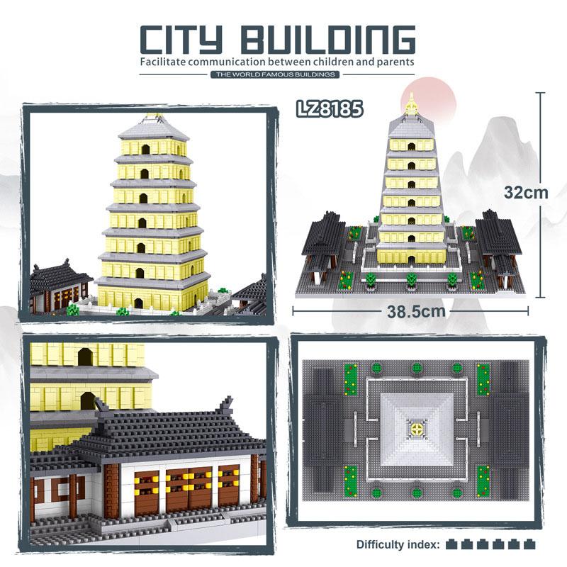 World Famous China Historical Architecture Micro Diamond Block Dayan Pagoda Creative Building Bricks Nanobricks Toys Model