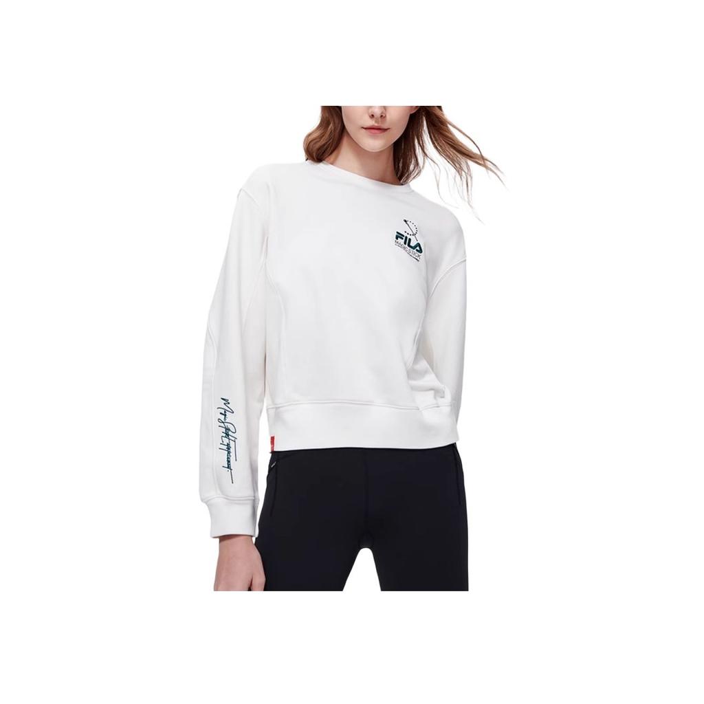New FILA Sweatshirts Women's Cloud White F11W319208F-WT