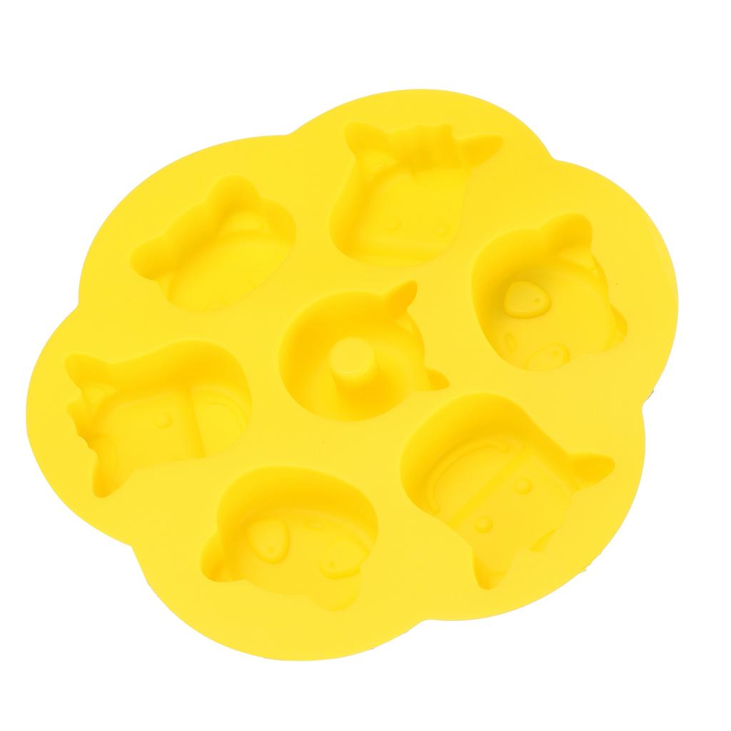 Gelbe Silikon-Cartoonform DIY Handgemachte Kuchen Schokolade Keksform zum Backen Küche