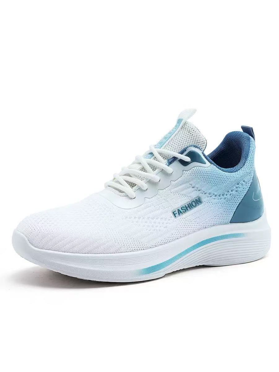 

Sports shoes autumn new casual soft-soled breathable fly-woven shoes casual shoes 36 синий