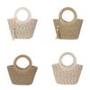 Grass Weaving Bag Summer Fashion Casual Straw Craft Large Capacity For Daily Use