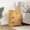 VidaXL Bedside Table Mexican Pine Corona Range Bedroom Nightstand 243730