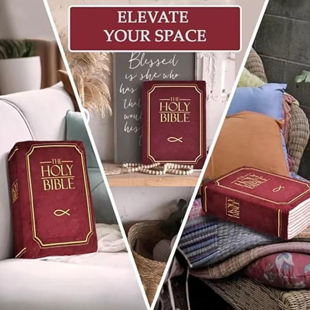 Sofa Cushion Bible Pillow Plush Toy Bible Cushion Living Room Bible Throw Pillow  Kids Toy
