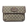 [Pre-Owned] Neo Vintage Series Gold Foil Logo Monogram Tiger Head Decorative Striped Shoulder Strap Canvas And Leather Messenger B - Very Good #ZDNDW9
