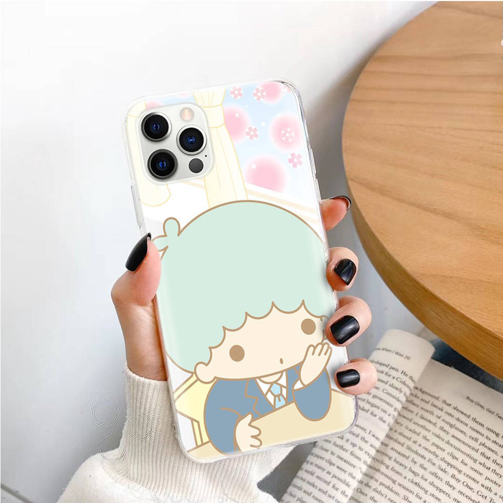 Transparente Hülle für Samsung A04 A14 A23 M33 M53 Realme 10 9 C35 C55 VIVO X80 Infinix Hot 30 Note 11 Tecno Spark 8P Pro L-30 Little Twin Stars