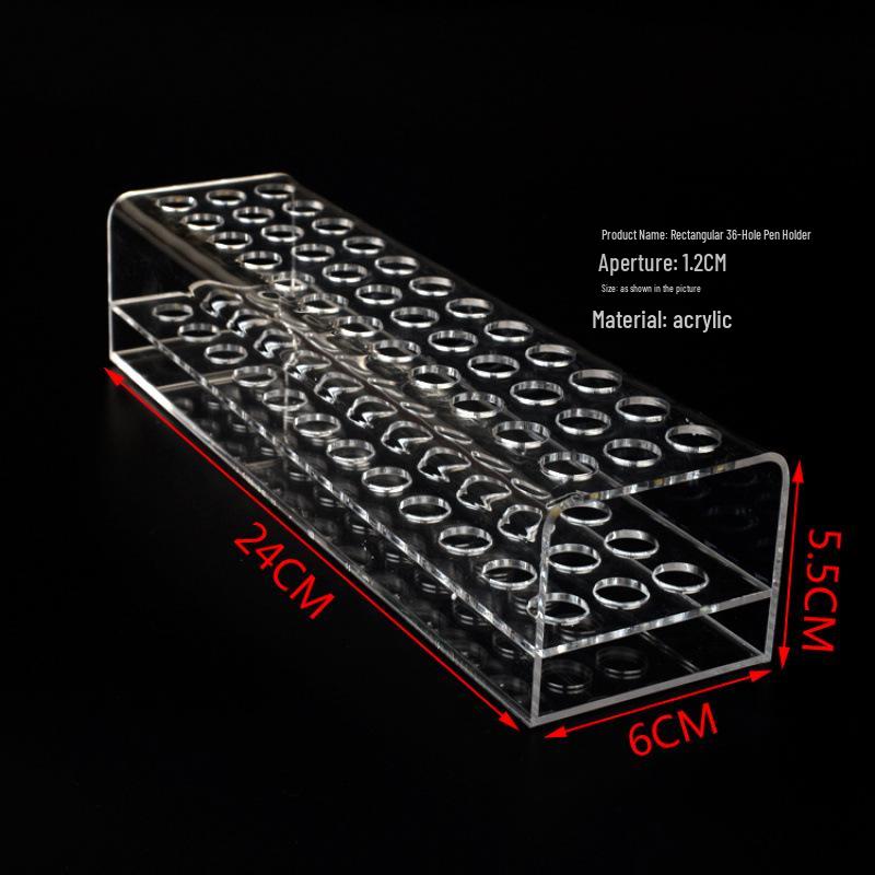 Transparent Acrylic Pen and Pencil Holder Display Rack for Stationery, Eyebrow Pencils, and Children's Hairpins.