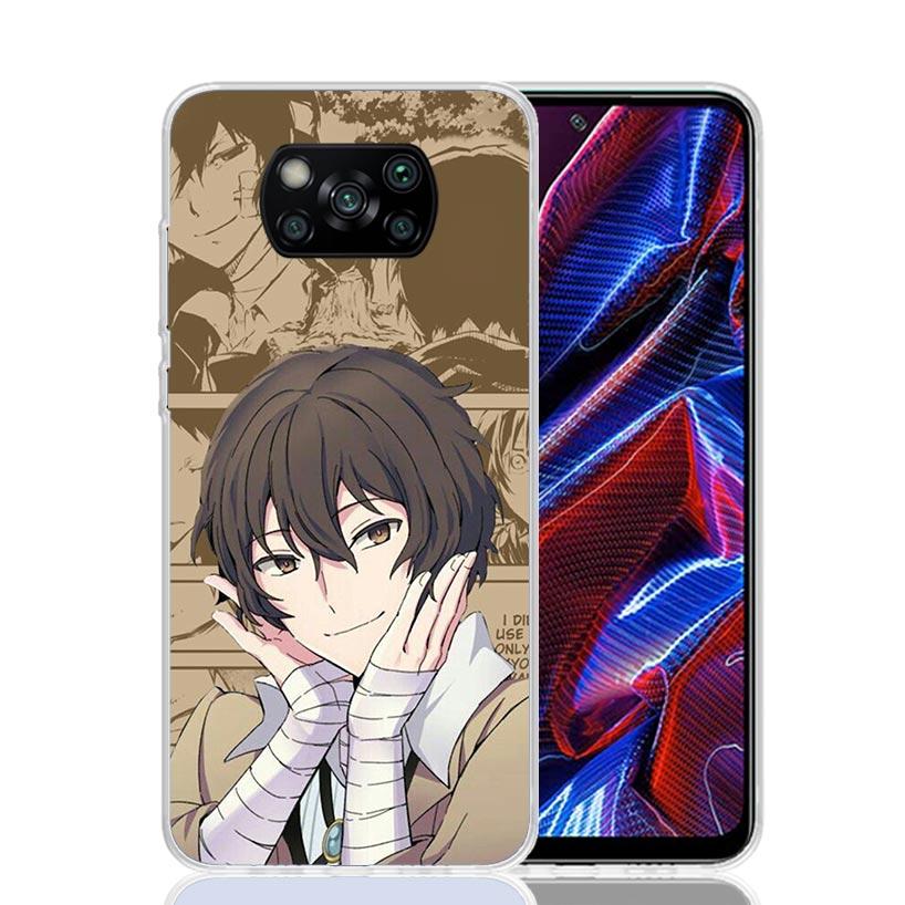 Bungo Stray Dogs Dazai Phone Case For Xiaomi Poco X7 X6 X5 Pro F7 Ultra Redmi 15C 15 13 13C 12 12C 10 10A 10C 9 9A 9C 9T Cover P
