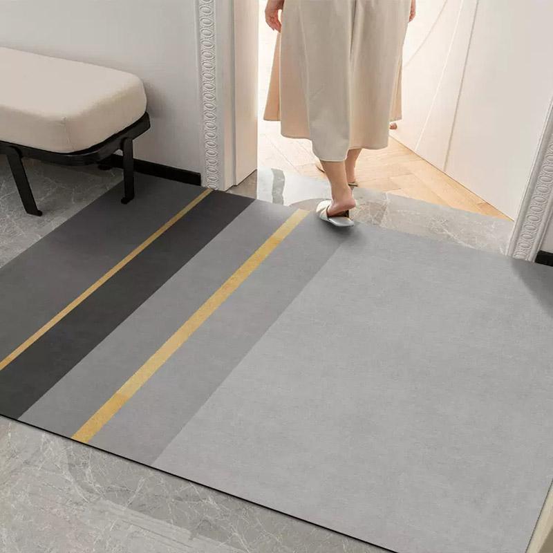 PVC Entry Door Floor Mat Kitchen Waterproof and Oil-proof Carpets Bathroom Non-slip Carpet Large Area Balcony Rugs Easy To Clean