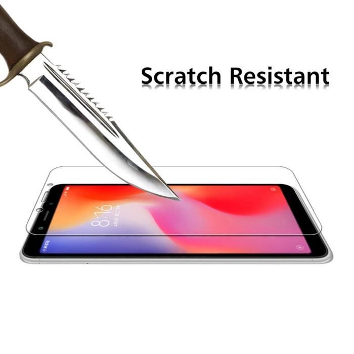 Displayschutzfolie - Phonillico® - Xiaomi REDMI 6 - 3er-Pack - Gehärtetes Glas - Kratzfest