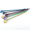 4Pcs/Set 18/10 Stainless Steel Straws Tea Scoop Reusable Long Straw Spoon Multicolor Bar Cocktail Coffee Stirring Drinking Spoon