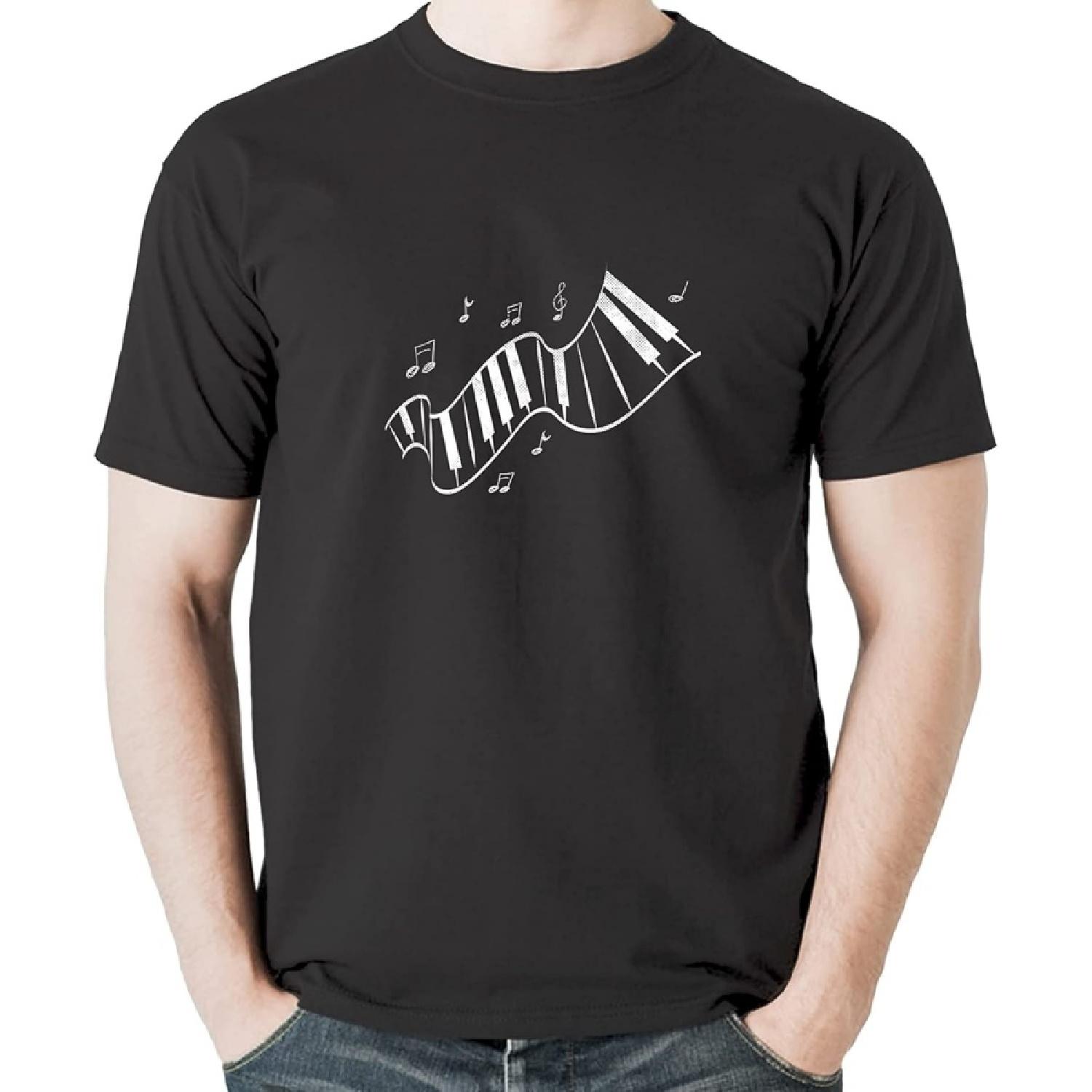 Мужская Женская Пианино Инструмент Музыкальные Ноты Клавиатура Пианист Футболка Свитшот Худи Майка для Мужчин Женщин Детей Черный XXXXXL разноцветный