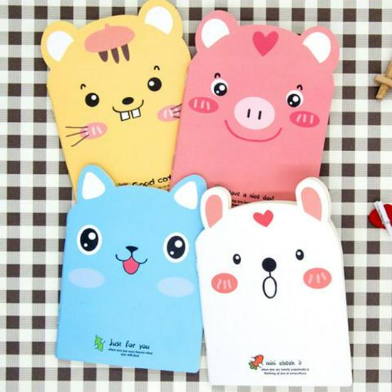 Cute Cartoon Animal Mini Notebook - Pocket-Sized Korean Diary for Students