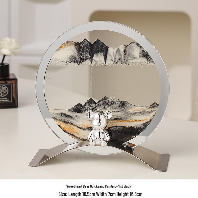 

«Орнамент «Песочные часы из зыбучих песков»: Креативный декор рабочего стола для гостиной, офиса или кабинета.