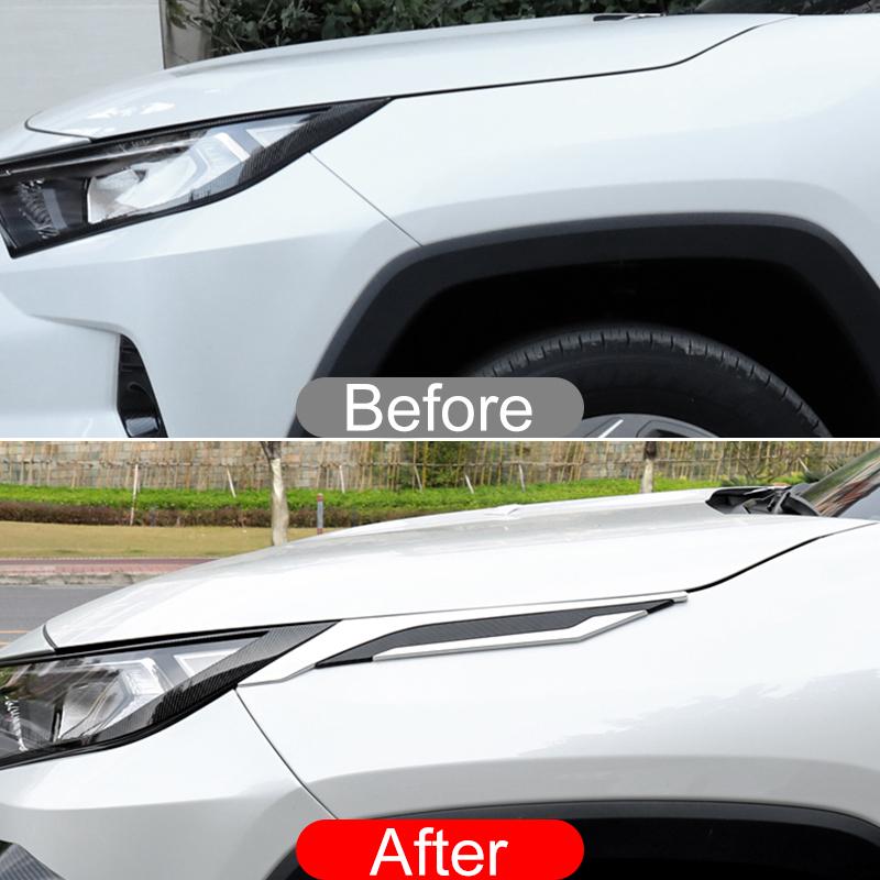Car Leaf Board Decoration on Shark Gills Trim Cover For Toyota RAV4 2024 RAV 4 XA50 Hybrid Accessories