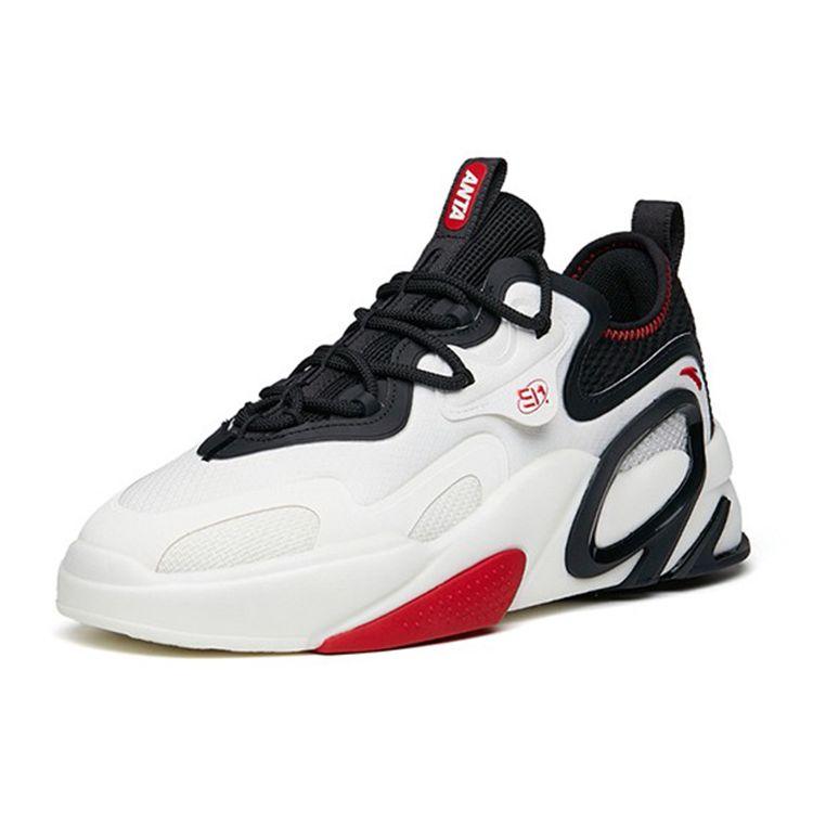 Anta AT91 Lifestyle Series Trendy Casual Non-Slip Wear-Resistant Low-Top Skate Shoes Men Sneakers White Black Red 112218072-3
