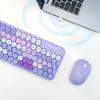 Ergonomická 2.4G Bezdrátová Tichá Klávesnice Myš Combo 105 Kláves Voštinové Krytky Kláves Bezdrátová Sada Klávesnice a Myši pro Stolní Počítač/Laptop