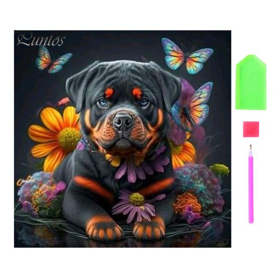 

1 комплект, набор для рисования маленькими животными из искусственного бриллианта для детей, взрослых, начинающих, красочная собака, узор Пегаса, сделай сам, стразы, вышивка крестиком, рисунок B