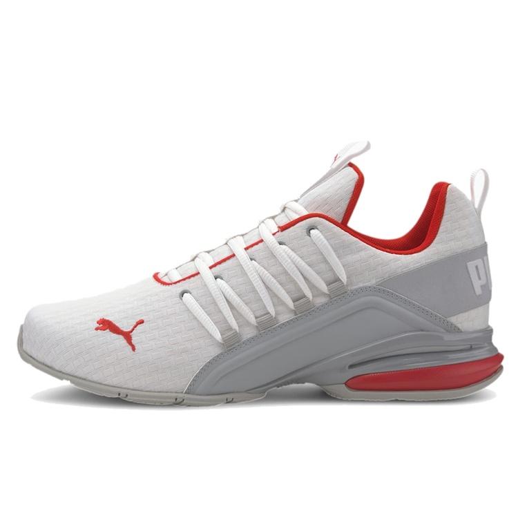 PUMA Axelion Block  White Red  Men s 193148-02 EU 41
