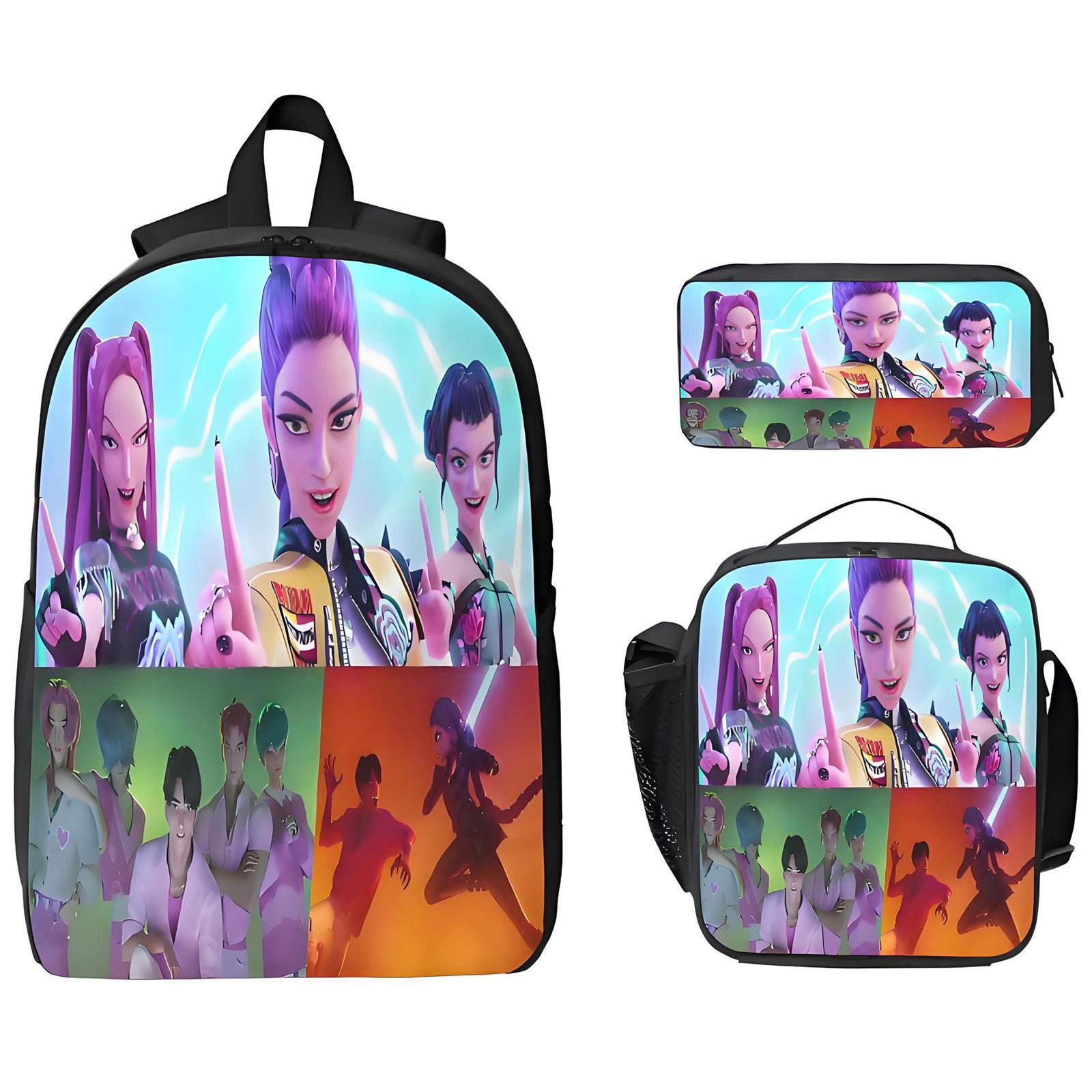 

Повседневная сумка через плечо с рисунком из мультфильма для учеников младших классов средней школы, рюкзаки большой вместимости One Size