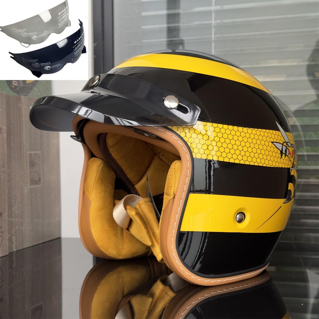 MT-5 Helmet Electric Vehicle Men's and Women's Half Helmets Built-in Goggles Cycling Helmets Four Seasons Battery Car Helmets