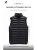 Men's Lightweight Winter Down Vest: Fashionable Stand-up Collar, Sleeveless, Warm Top
