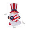 Creative Star-Spangled Gnome Resin Statue with Top Hat Design, Perfect 4th of July Gift
