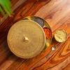 Spice Container (100 Ml), Floral Brass Spice Box for Kitchen (Gold),  ExclusiveLane