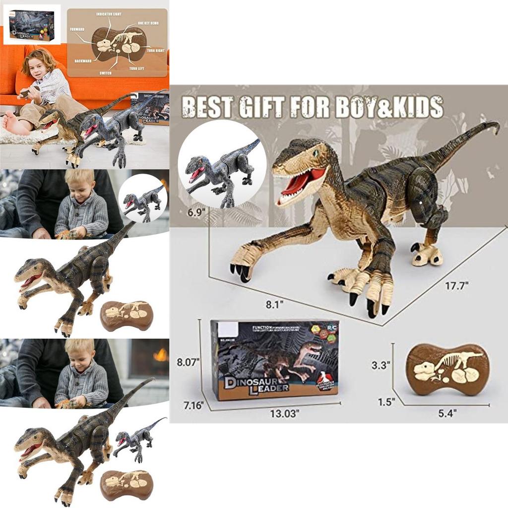 Children's Simulation Rechargeable Remote Control Spraying Dinosaur Toy Intelligent 2.4g Sound And Light Follows Light