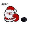 Snowman Jewelry Christmas Cartoon Enamel Brooch, Santa Claus Elk Tree Badge Pin, Holiday Party Favors Bags Scarves Clothes Decorative Accessory