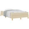 Box Spring Bed with Mattress Cream 120 x 190 cm Fabric