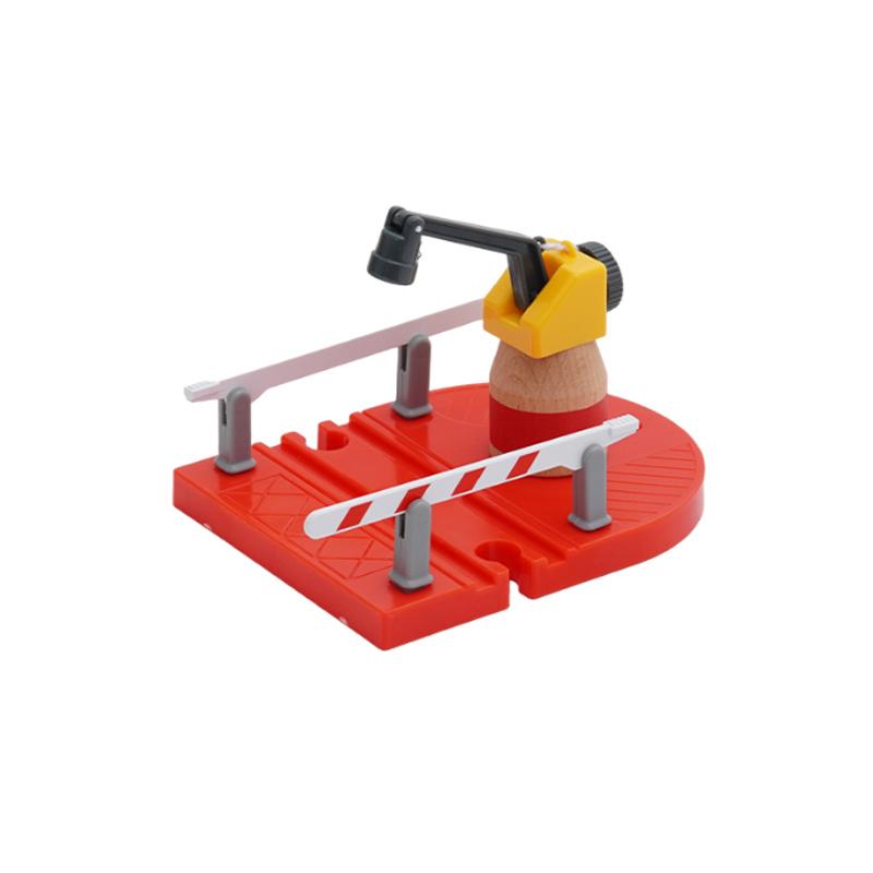 Wooden Train Track Accessories Tower Crane Compatible with Thomas Brio Track All Major Brand Railway Track