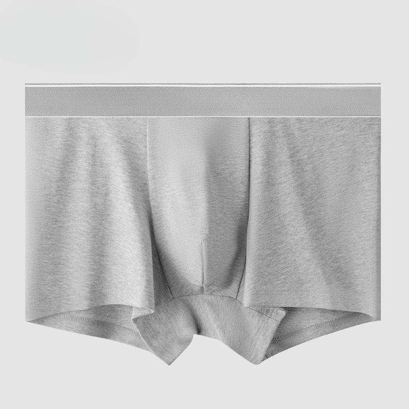 Pánské boxerky z čisté bavlny, antibakteriální, s vnitřním rozkrokem, prodyšné, pro chlapce, jednobarevné, pro mladé muže, do poloviny pasu