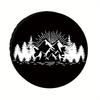 Mountain Forest Sunburst Pattern Spare Tire Cover Polyester Fiber for Jeeps RVs Trucks 28-34 Inch