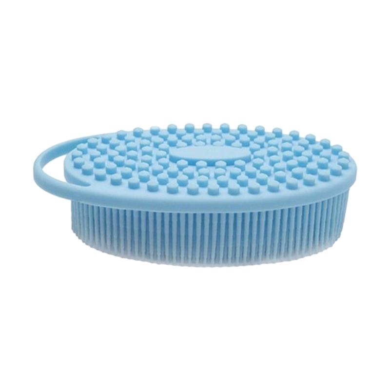 Reusable Silicone Bath Brush With Hanging Hook For Effective Skin Cleansing