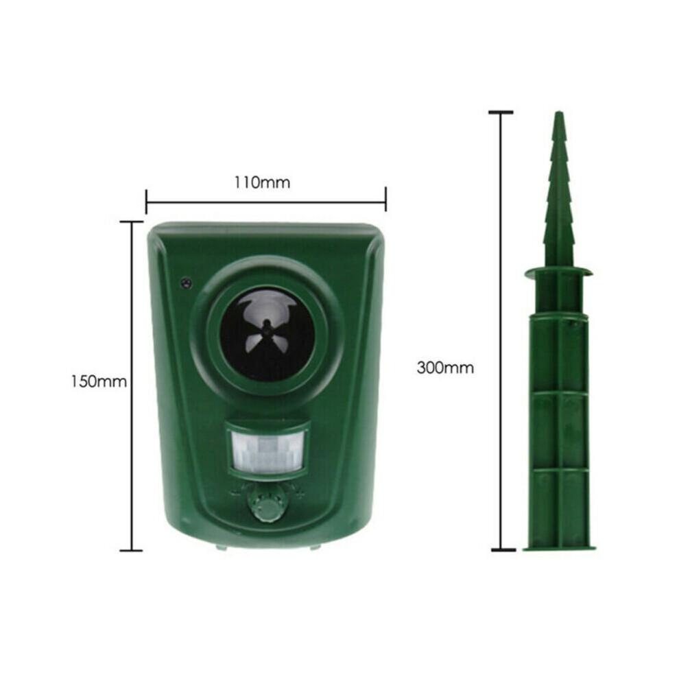 Ultrasonique Batterie Cat Dog Repeller Fox Pest Scarer Deterrent PIR Sensor