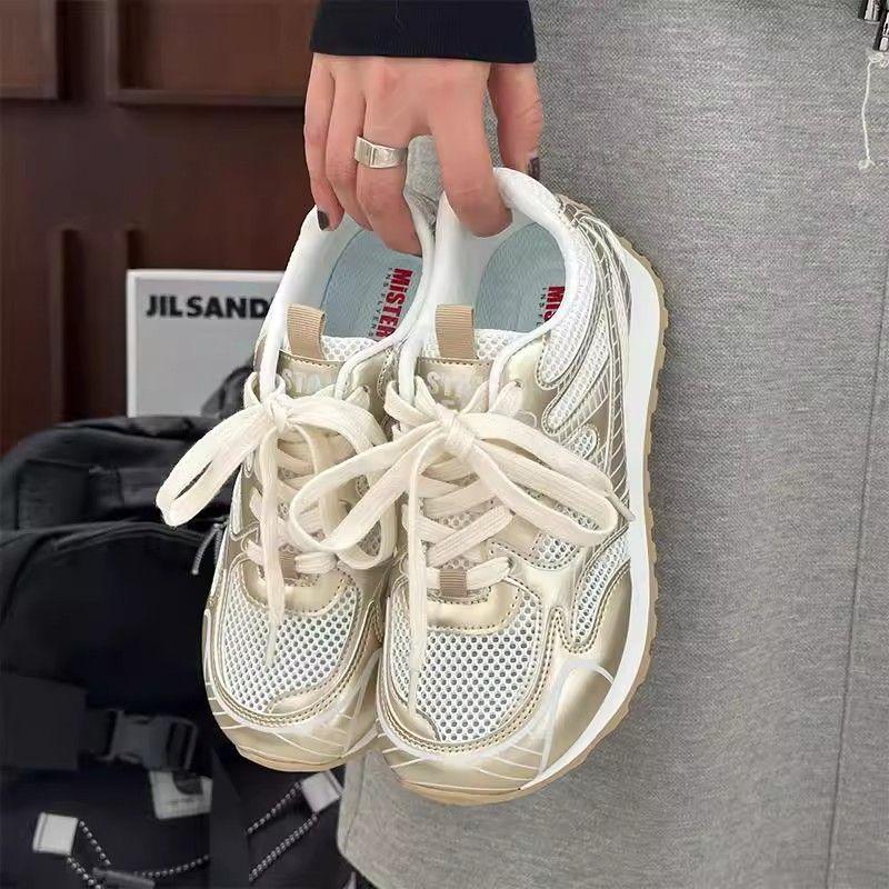 High-value Platform Dad Shoes Women's New Spring and Autumn Moral Training Sports and Leisure Board Shoes