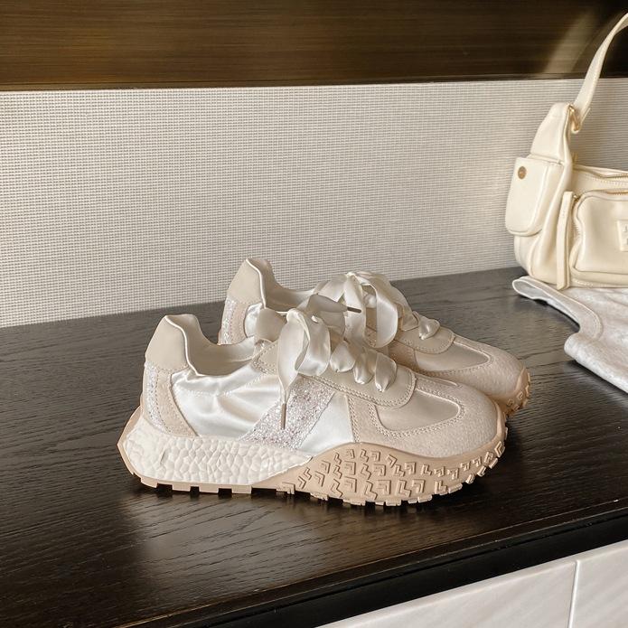 Women's Shoes 2025 New Winter Popular Platform Dad Shoes Women's Leather Casual Sports Shoes Campus Korean Version of Foreign Trade