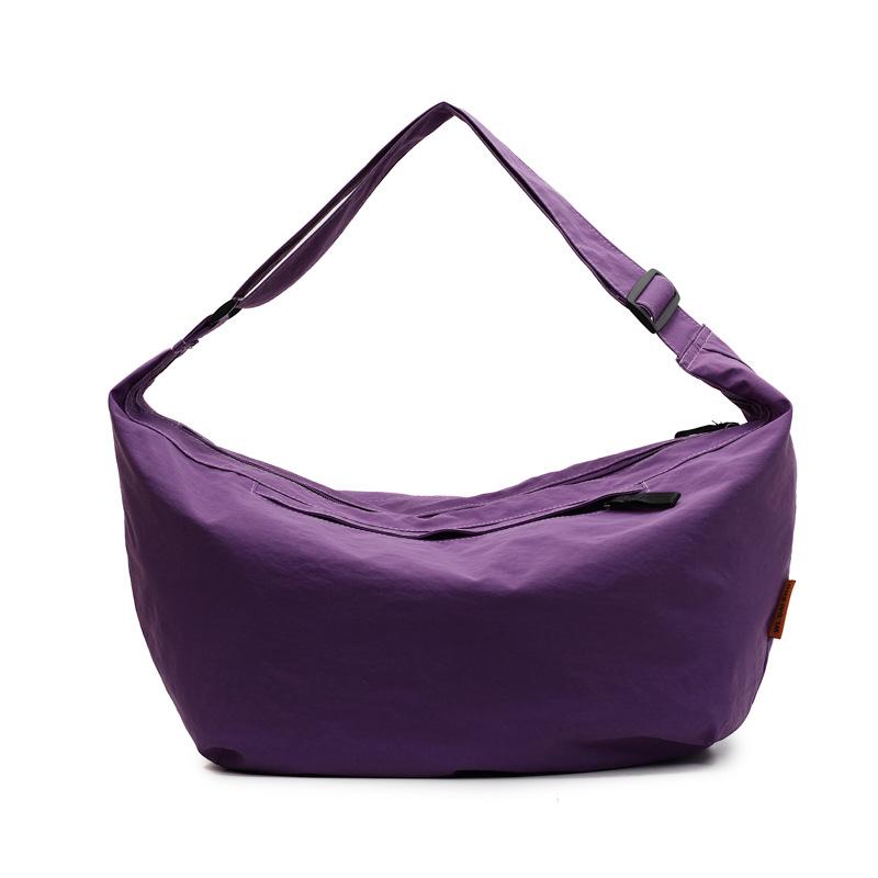 Casual Sports Large Capacity Women's Crossbody Bags Travel Lightweight Portable Ladies Shoulder Bag Solid Color Simple Girl Tote