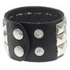Punk Style Square Studded Bracelet Unique Rivet Bracelet Fashion Statement Bracelet Leather Texture for Daily and Party