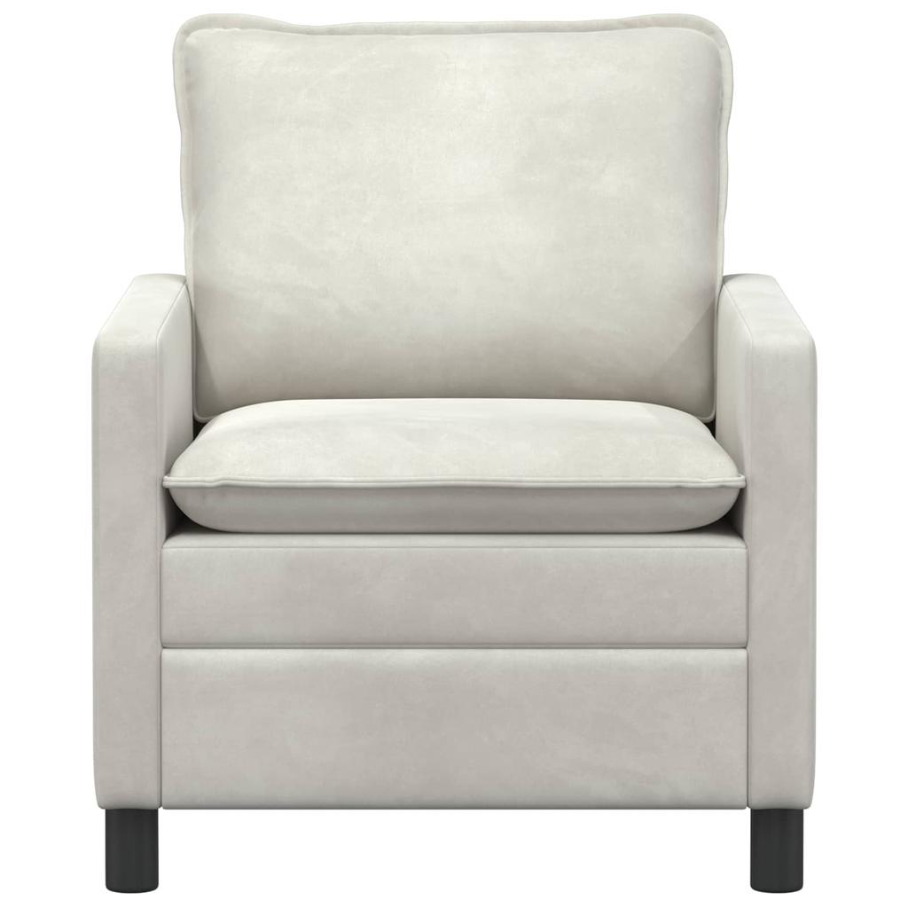 Cream Sofa 76 X 81 X 87.5 Cm Velvet