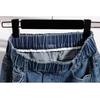 DIMANAF 2026 Summer Plus Size Women Skirts Elastic Waist Denim Solid Blue Oversize Lady Casual Cotton Long Skirts Beading
