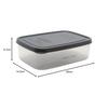 Wilmax EMBALANCE Storage Container, Rectangular Container (Square), Medium (870ml), Gray, T12220
