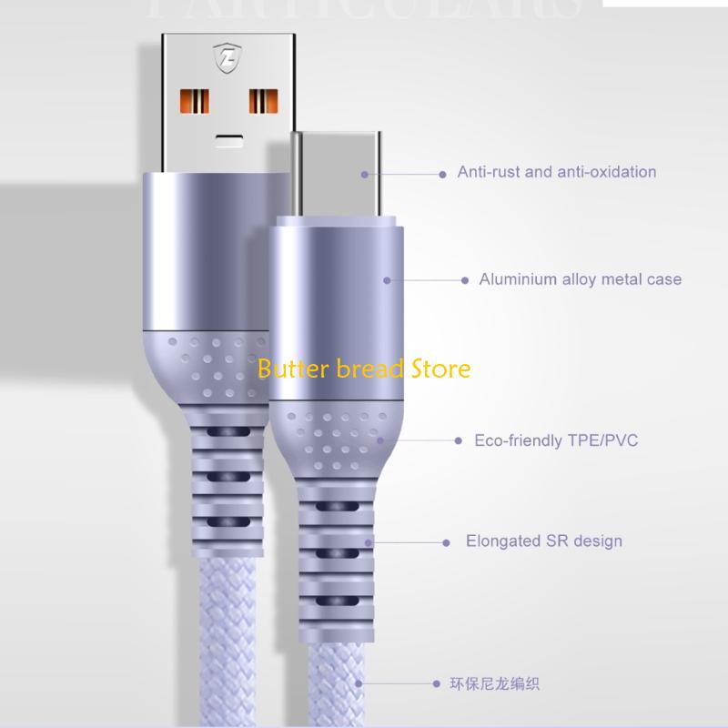 W89C 5 Way USB C Charging Cable 1 in 5 Out Multiports Cord USB to 5 Type C Cord