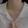 Love Necklace Female Niche High Sense Korean New Simple Design Ins Style Three-dimensional Love Collarbone Chain